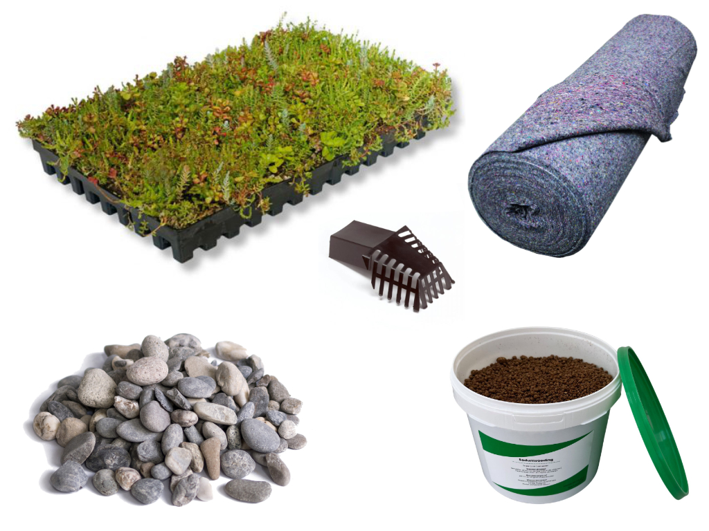 Lichtgewicht sedum cassettes per m2 1 Groendak totaal pakket